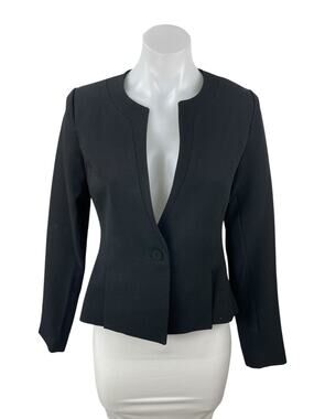 Design Women's Black Long Sleeve Slim Fit Single Breasted Blazer Coat Jacket 4